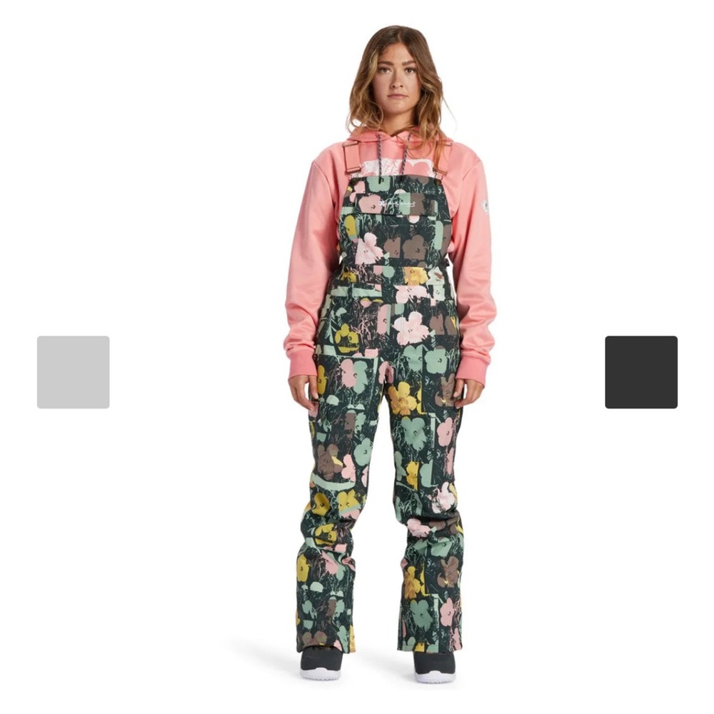 DC Womens Snow Pants Andy Warhol x DC Shoes Valiant Bib Size M